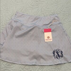 Searsucker Printed Skort with KBS monogram